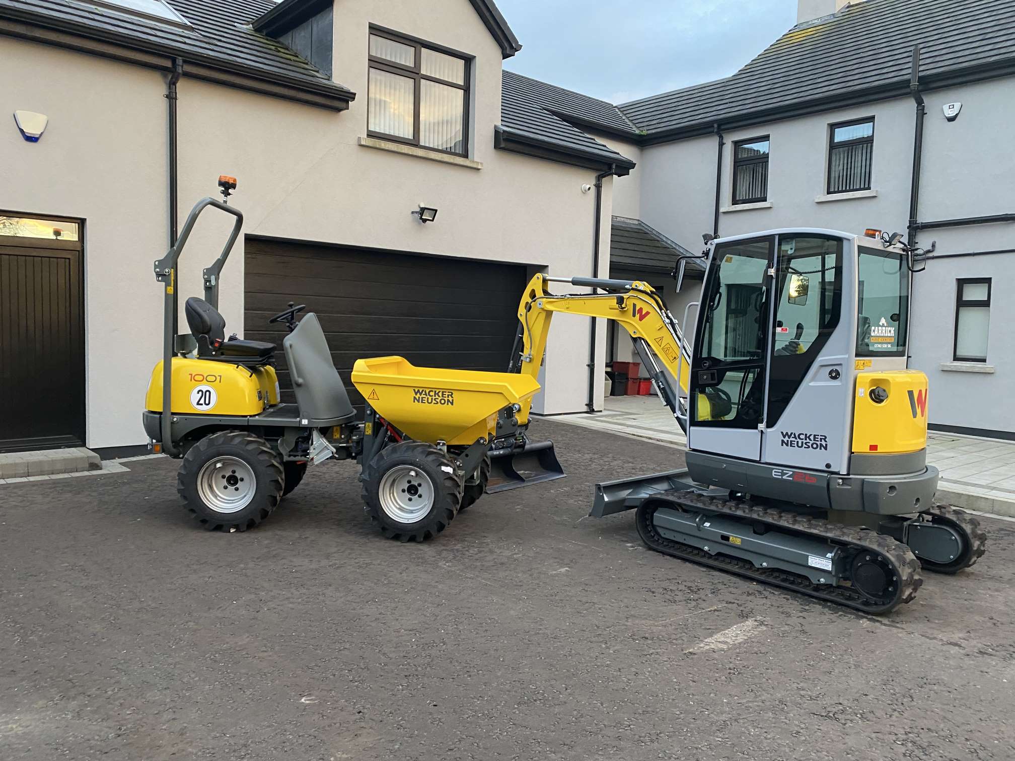 Mini excavator hire in Merton for trenching and multi-service groundworks support